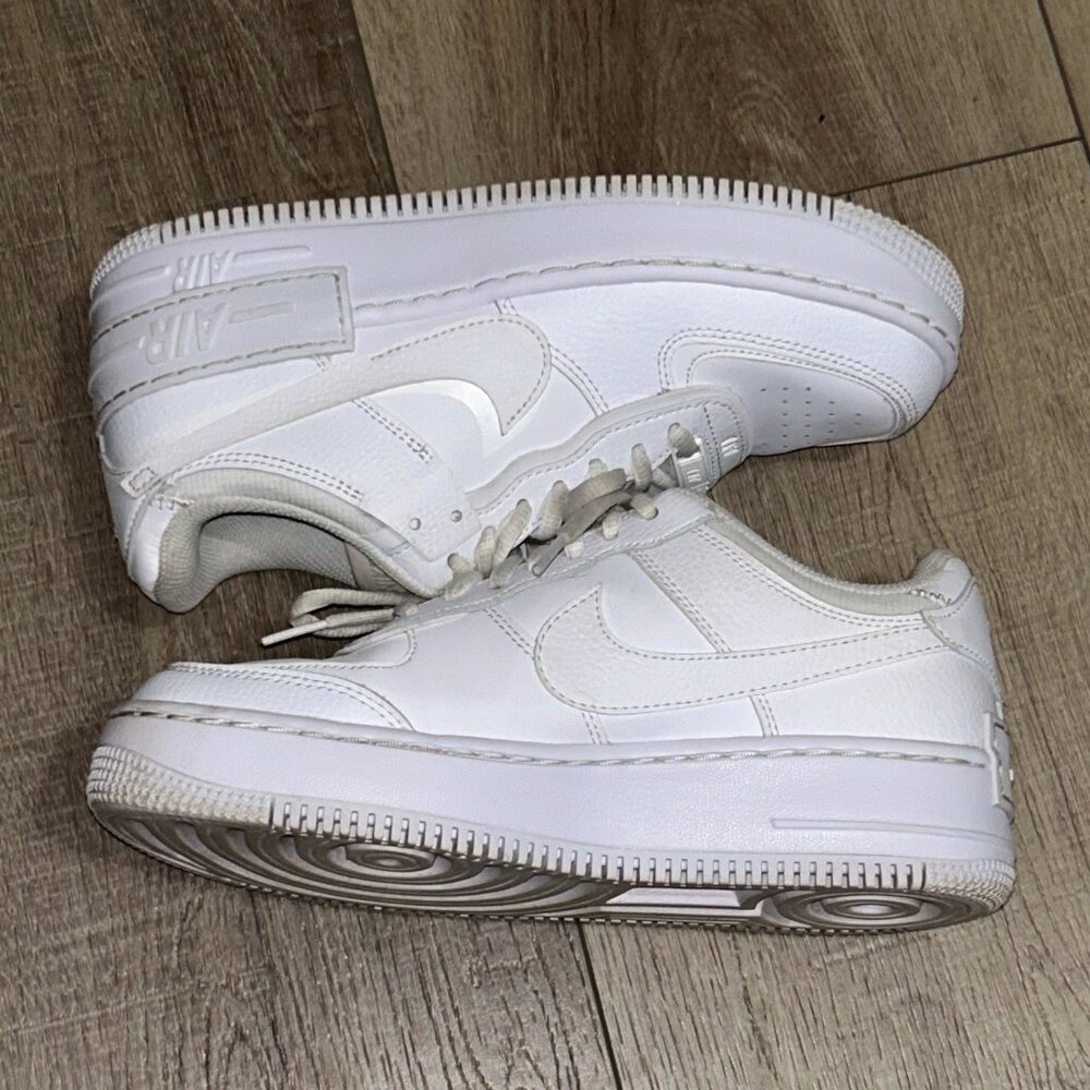 Nike Air Force 1 Shadow White Athletic Shoes Sneakers CI0919-100 Women's Size 8